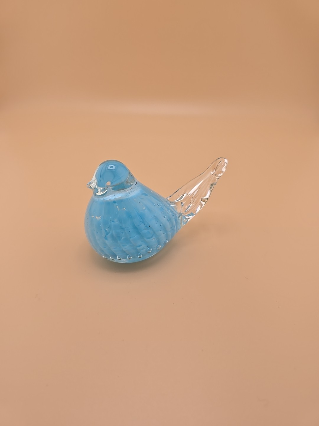 Maude And Bob St Clair Glass Blue Bird Green 1983 Art Glass Paperweight