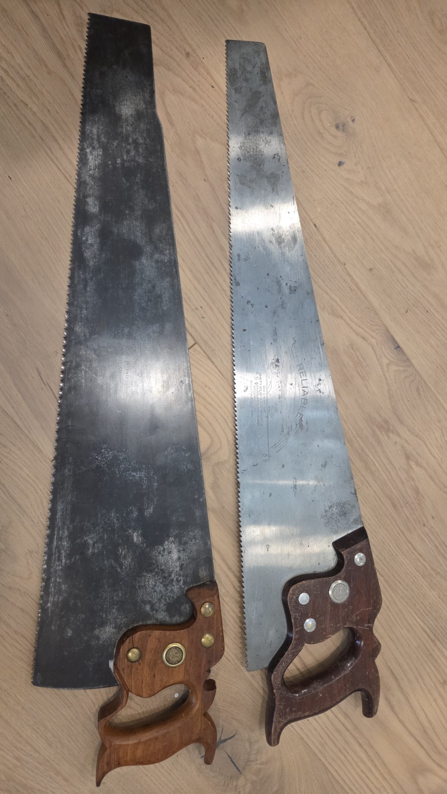 2-Warranted Superior Wood hand Saws; Rip And Crosscut 2-Warranted Superior Wood hand Saws; Rip And Crosscut