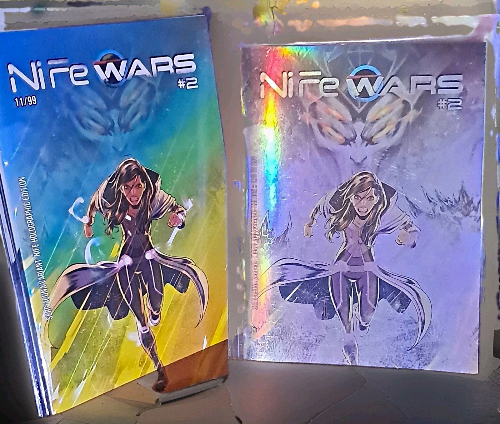 NiFe WARS #2 Holographic Variant  11/99, Nife Wars #2  Nickle Foil Ltd 299