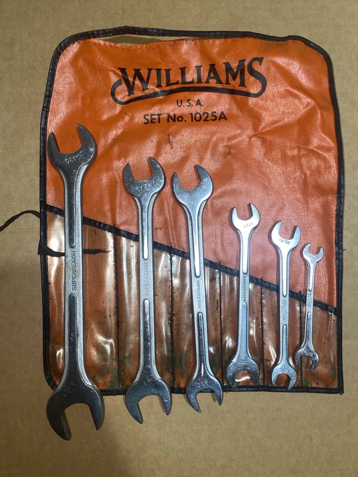 Vintage Rare Set Williams 1025a Superrench Wrench Set Used