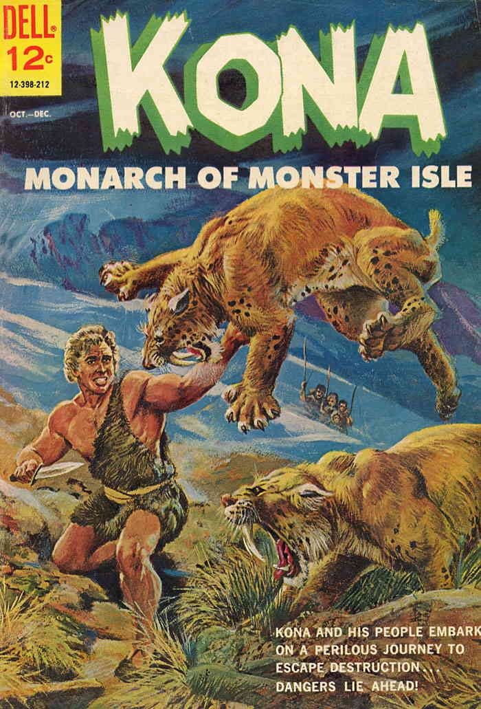 Kona #4 VG; Dell | low grade - October 1962 Monarch of Monster Isle - w/Bag+Boar
