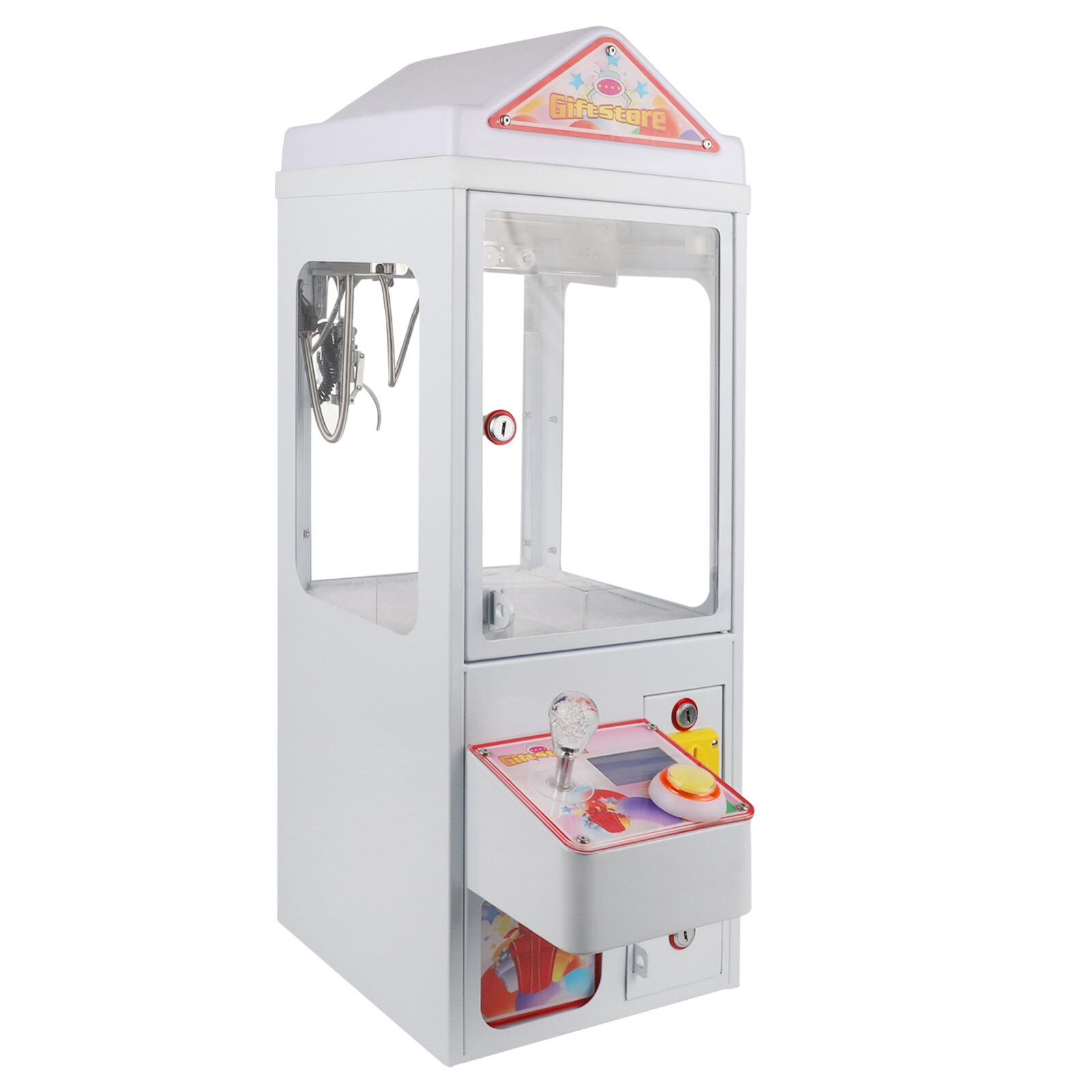 Electronic Claw Crane Mini Doll Machine Arcade Candy Grabber Toy Gift Free Token
