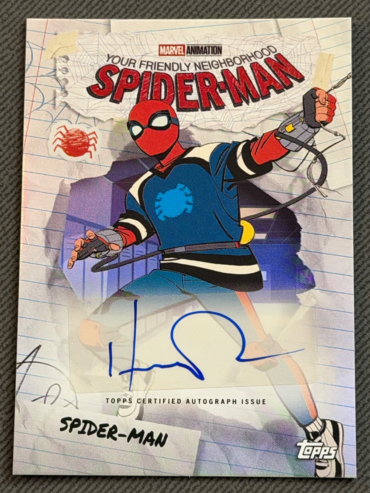2026 Topps Neon Marvel Hudson Thames Your Friendly Neighborhood Spider-Man Auto