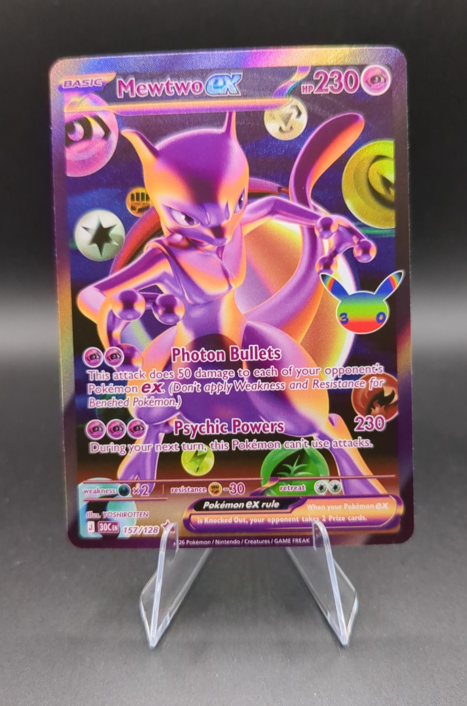 Pokémon 30th Anniversary MEWTWO EX 157/128
