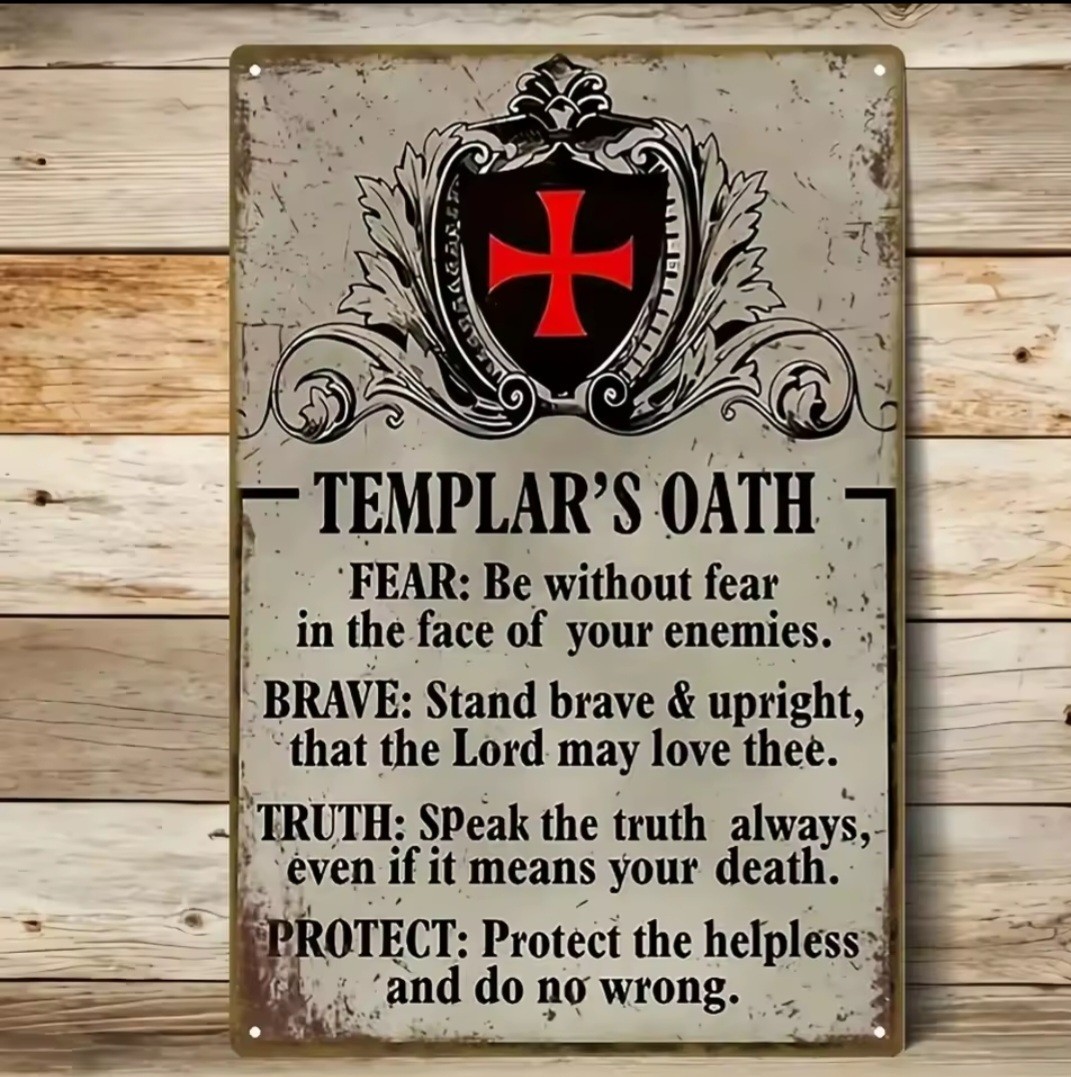 Knight Templar metal Sign