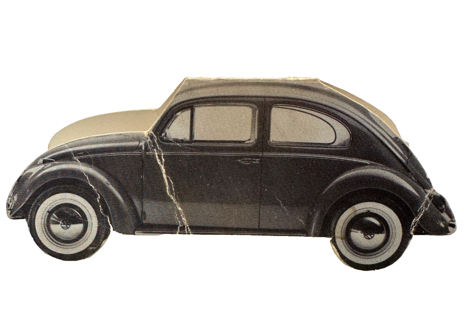 Vintage Putnam Volkswagen Beetle Bug Folding Dealer Display Card Elkhart IN VW