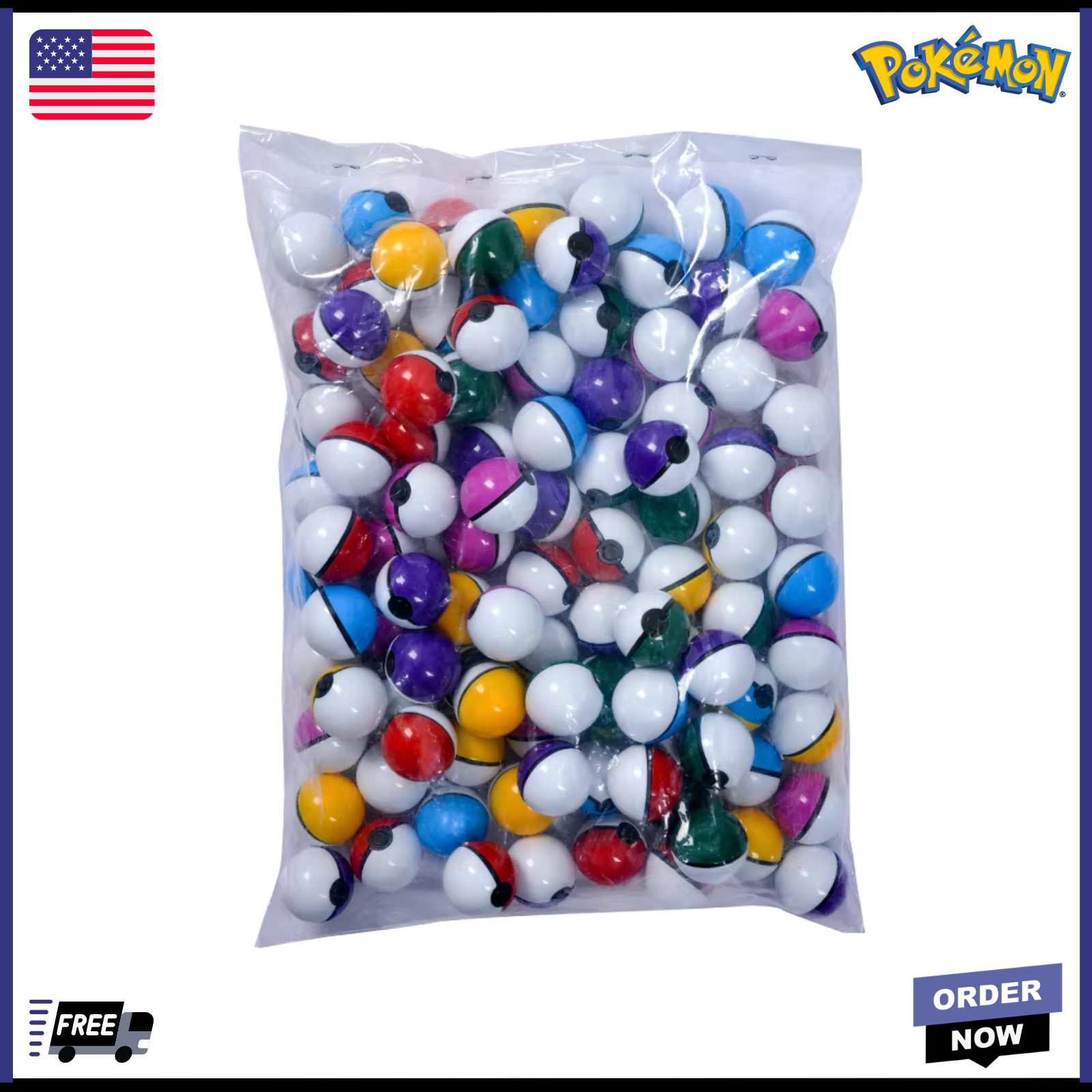 100 Ball (3cm) Pokemon Pokeball Toy Figurines Mini Figure Toys Pocket Monster