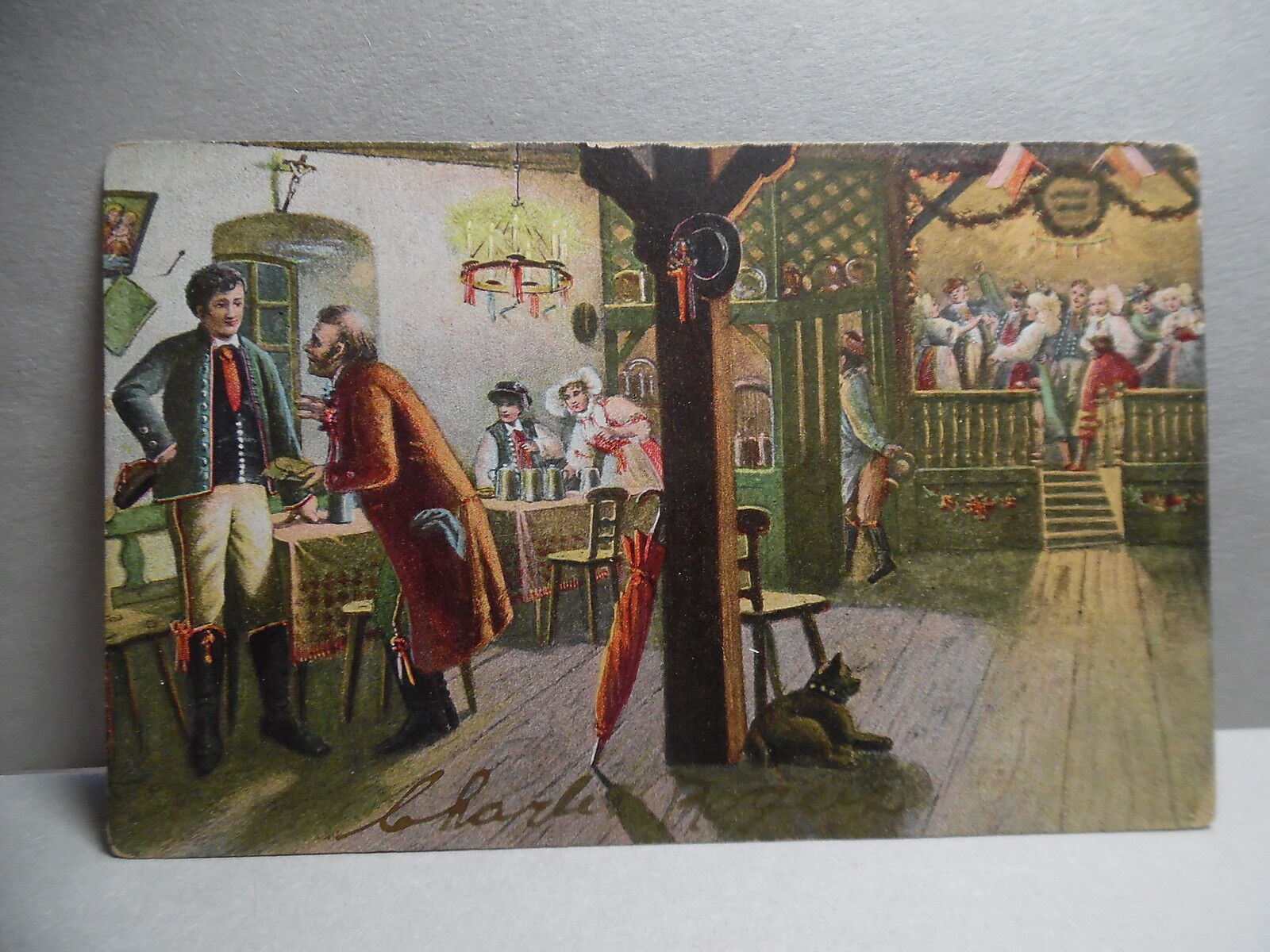 PC2088 - POSTCARD SHOWING OLD THYME TAVERN SCENE