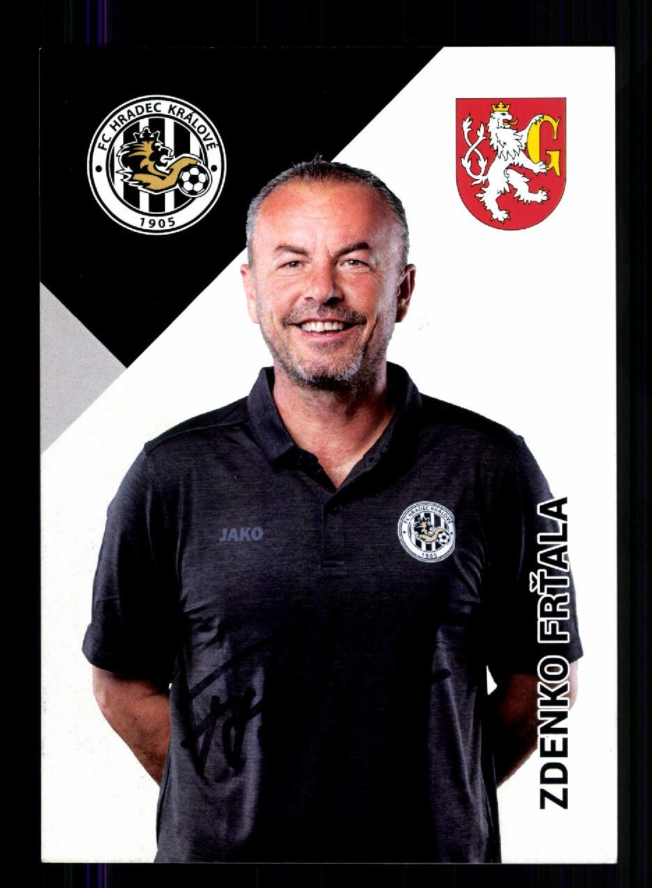 Zdenko Frtala autograph card FC Hradec Kralove original signed
