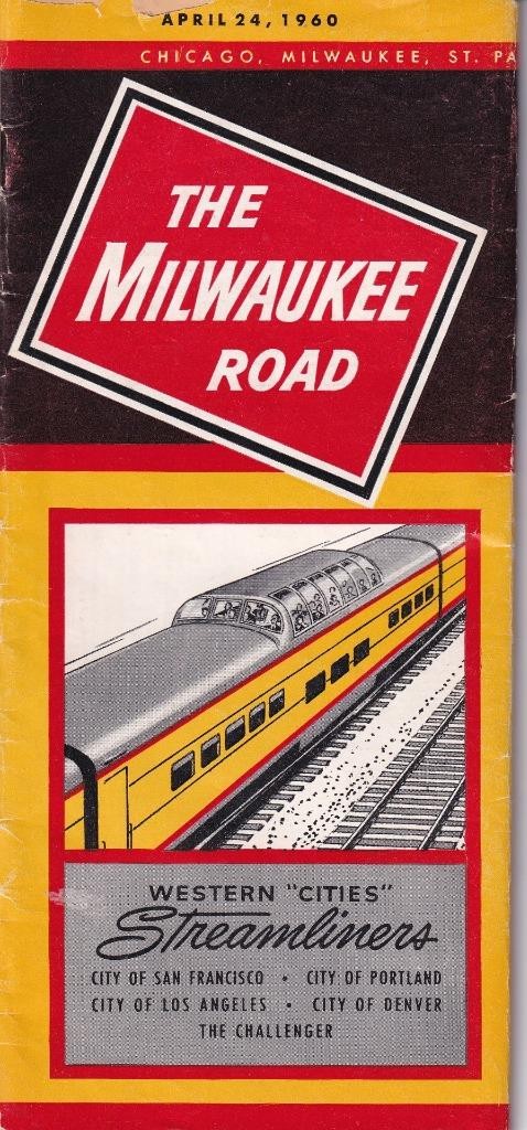 1959-1960 Chicago Milwaukee St Paul & Pacific Railroad - passenger timetable