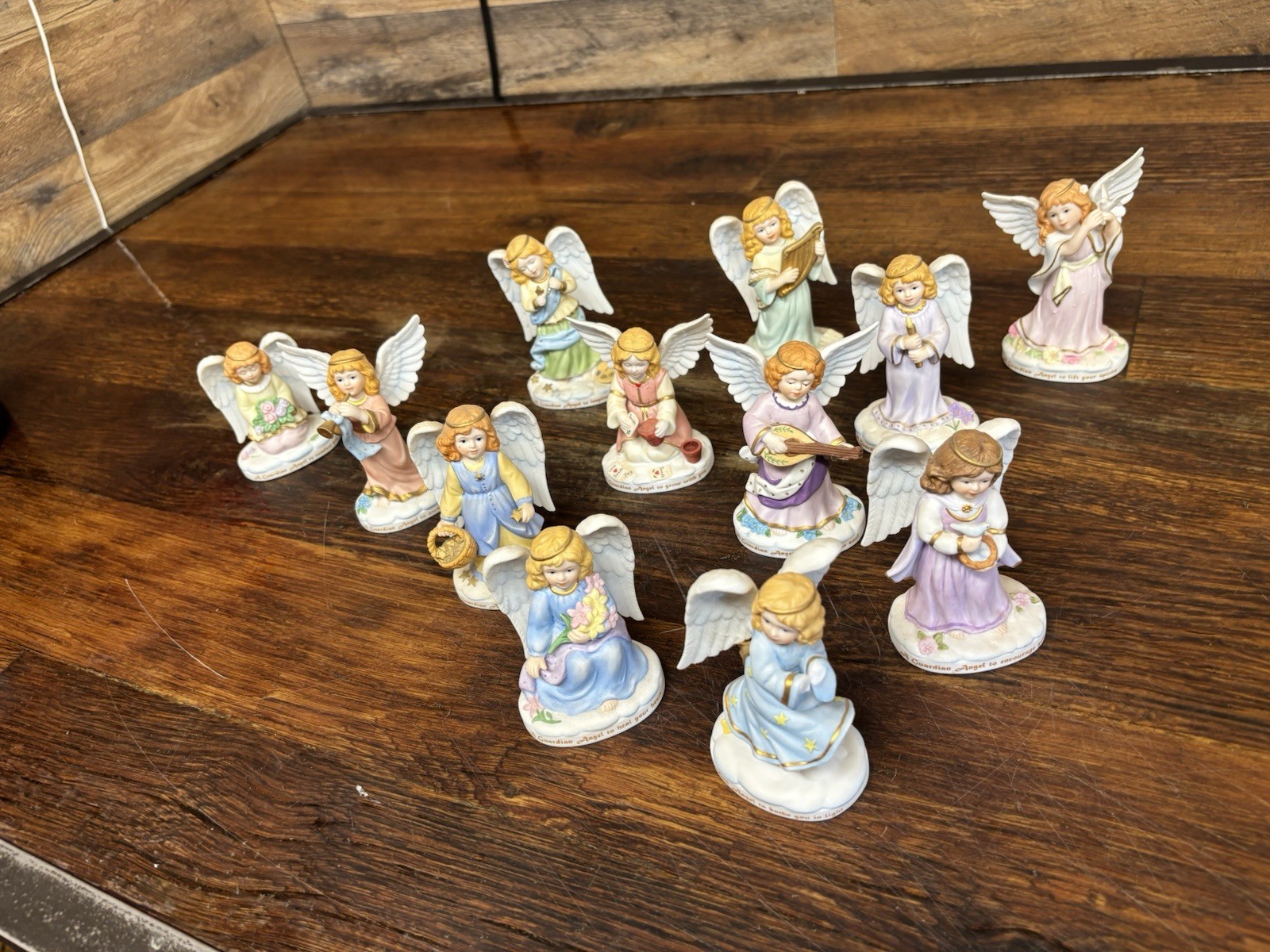 Lot of 12 Bronson Collectibles Heavenly Guardians Angel Figurines 1996