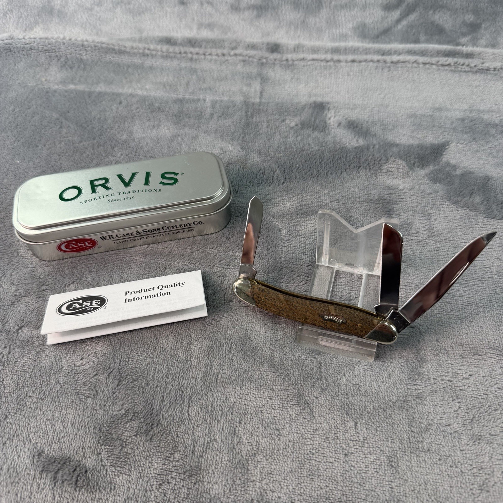 Case XX 2012 Orvis Stockman Antique Wood Sided Pocket Knife 7318 USA NIP B449 Case XX 2012 Orvis Stockman Antique Wood Sided Pocket Knife 7318 USA NIP B449