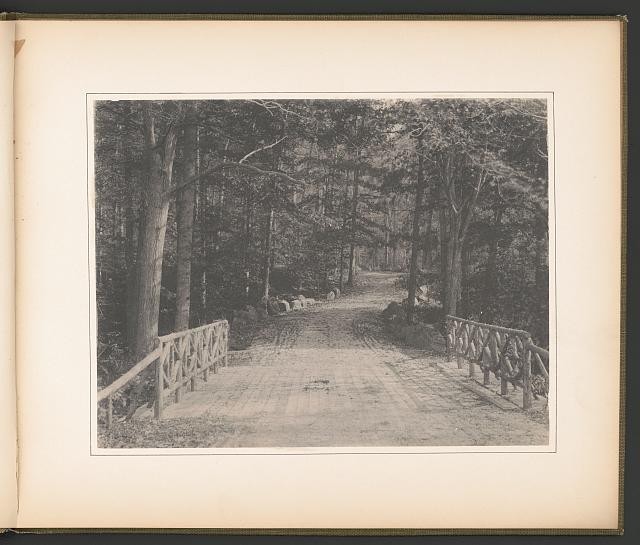 Photo:Purchase New York Ophir Farm Bridge 1895 Rustic Road Whitelaw Reid