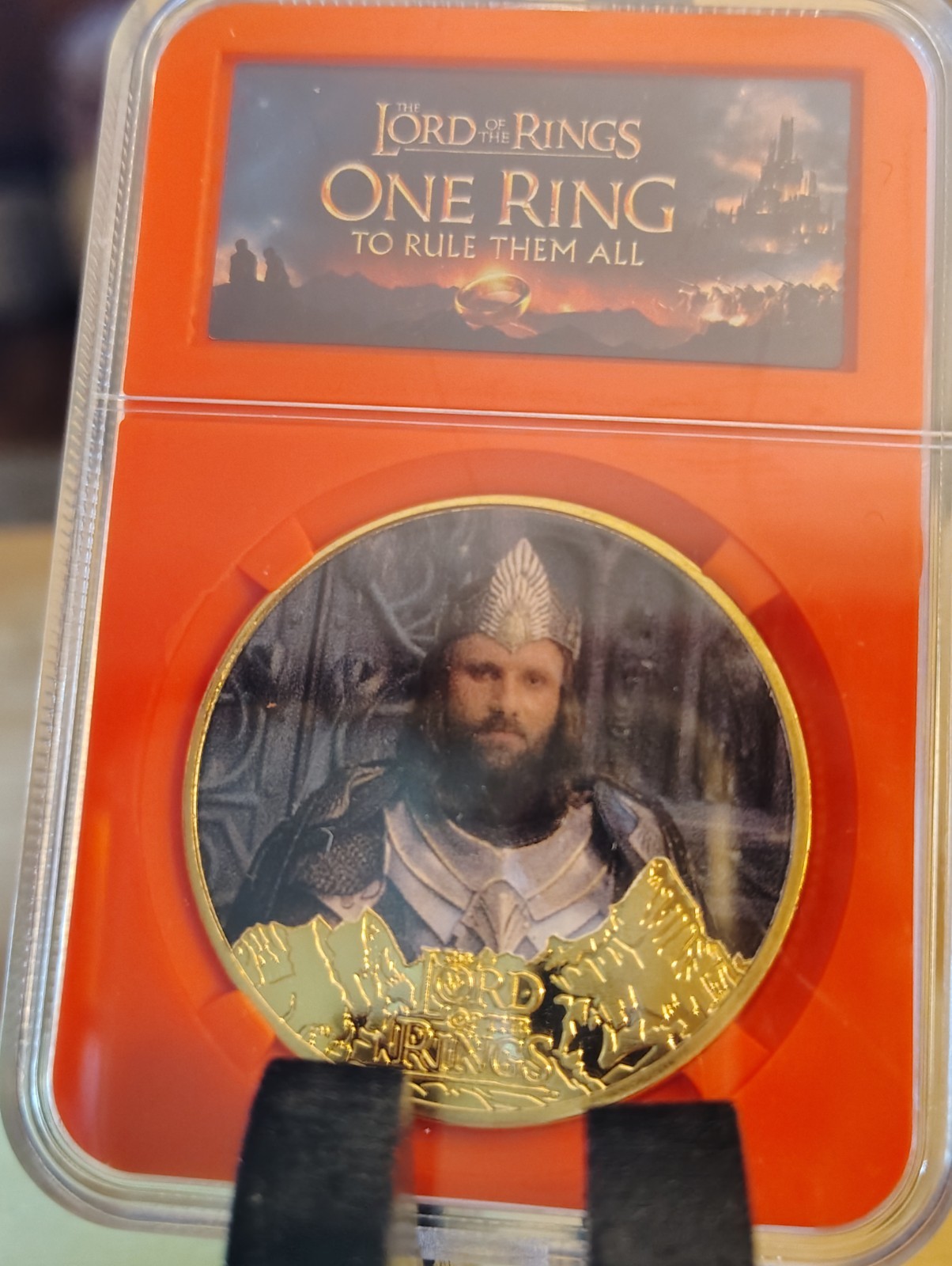 Lord of the Rings Aragorn 24k gold plated copper round
