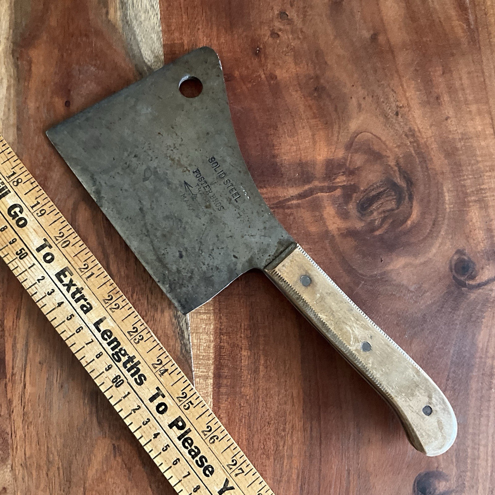 Foster Bros. Meat Cleaver  Trade Mark Arrow 6” Blade USA NY RARE