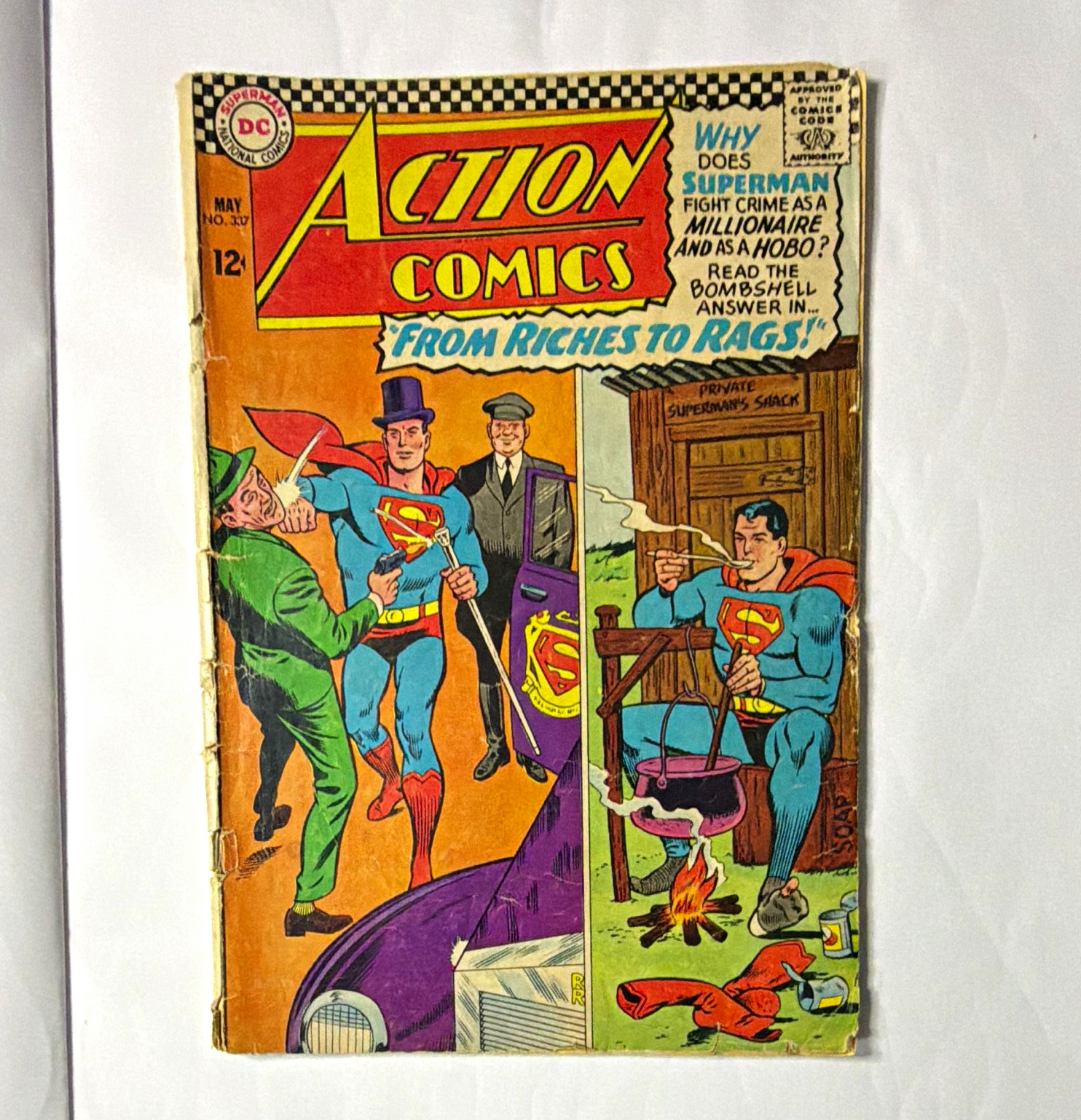 DC Comics Action Comics #337 (1966) From Riches to Rags Silver Age Color