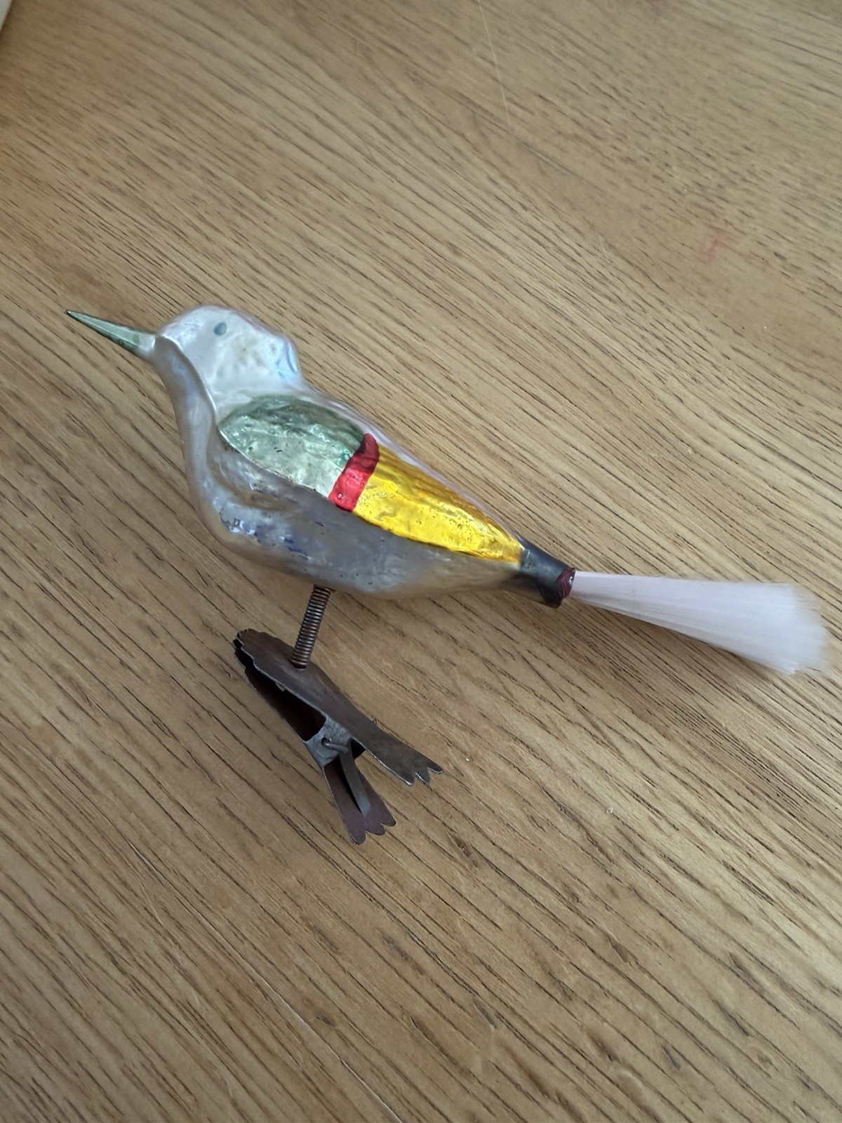 Vintage ( Antique?) Large Bird Germany Glass Christmas Ornament. ( No Box )