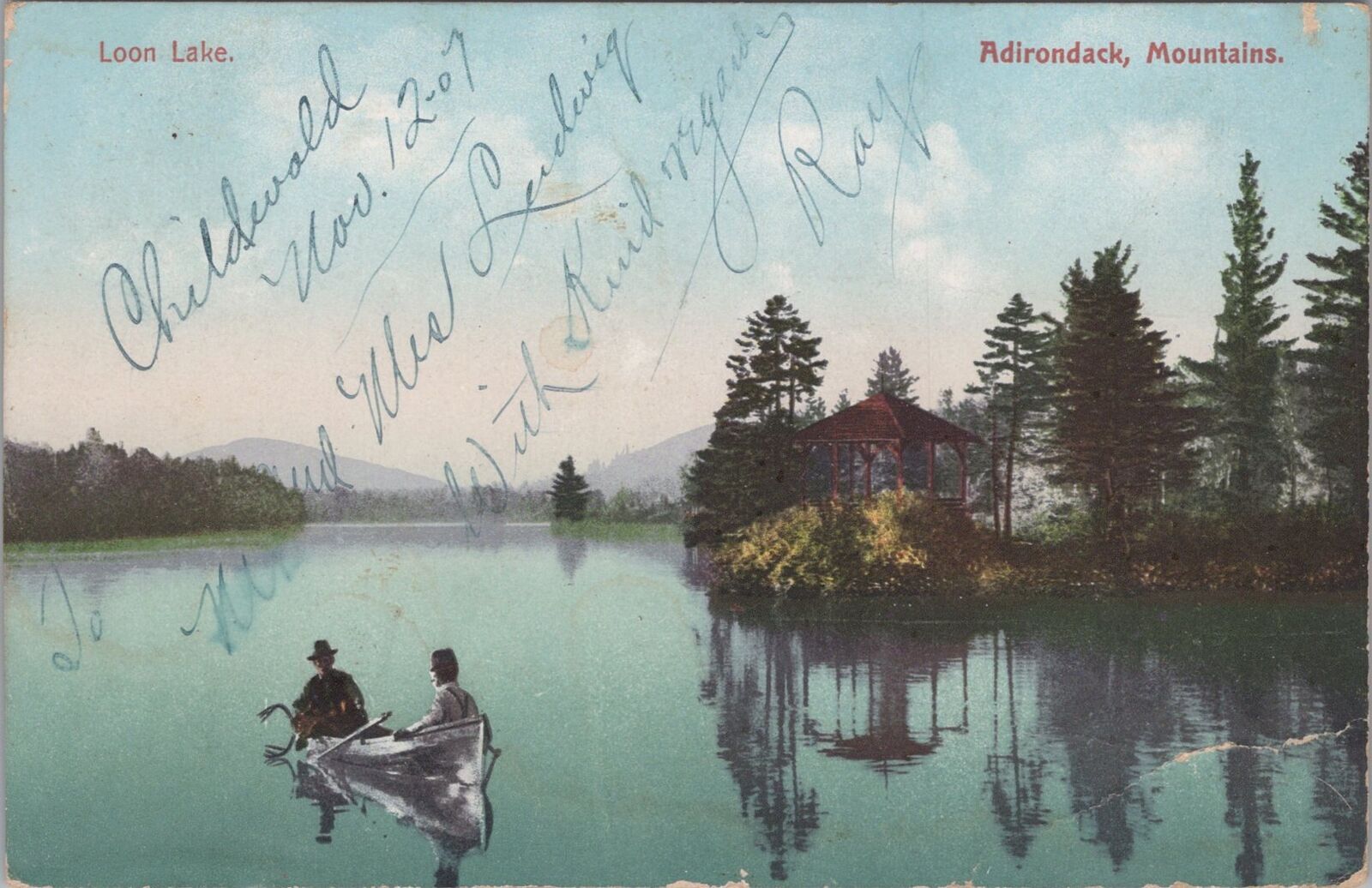 Loon Lake, Adirondack Mountains Childwold 1907 Postcard