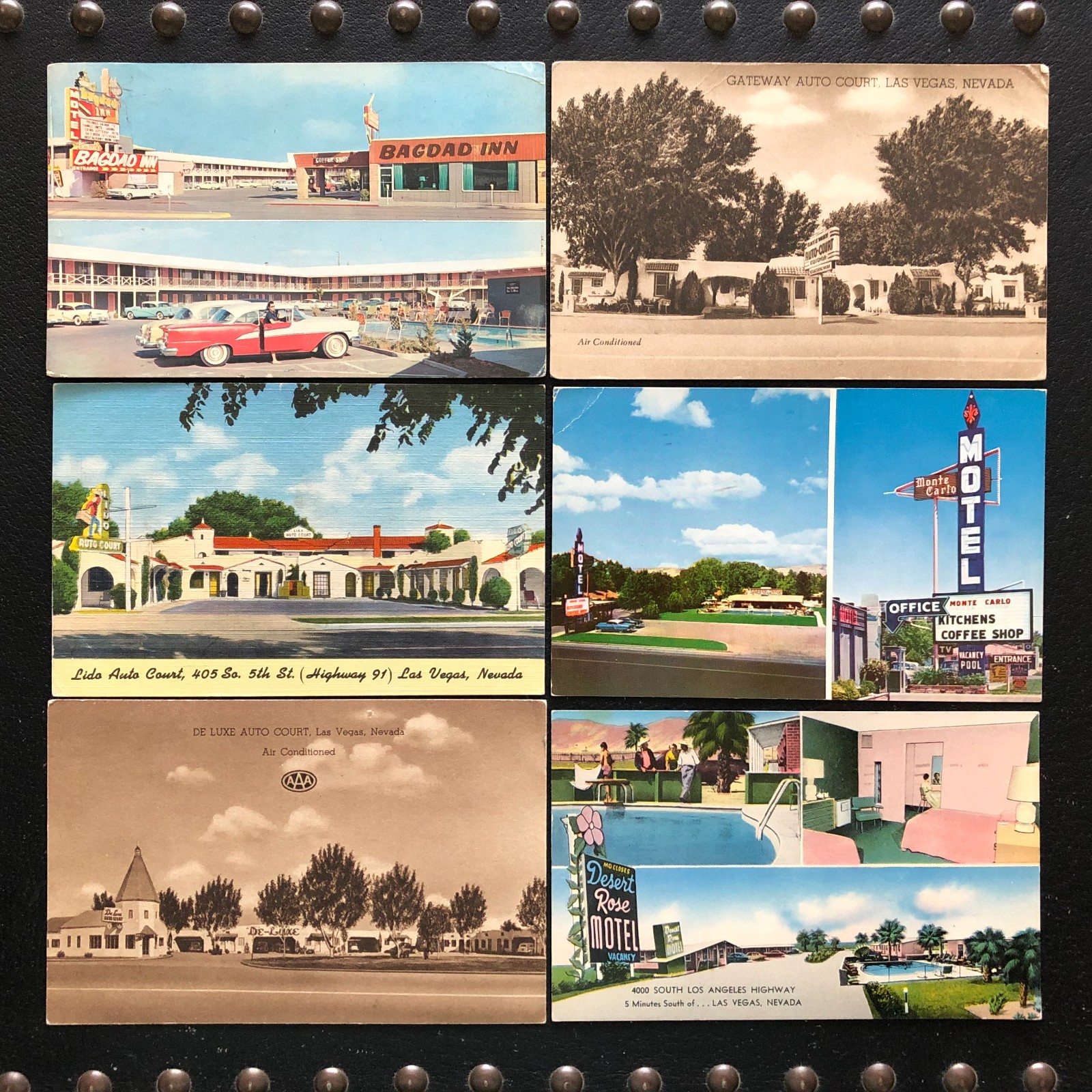 [6] Las Vegas Nevada Motel postcards [all posted]