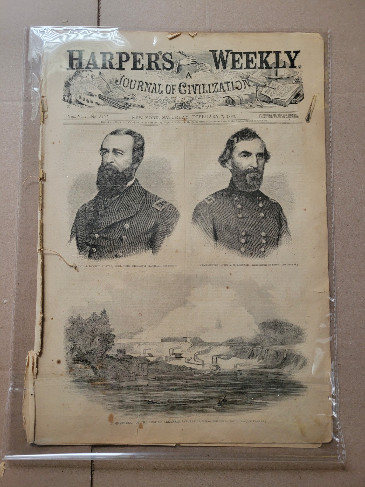 Harper's Weekly Newspaper / Feb 7 1863 AUTHENTIC ORIGINAL- CIVIL WAR Gettysburg 