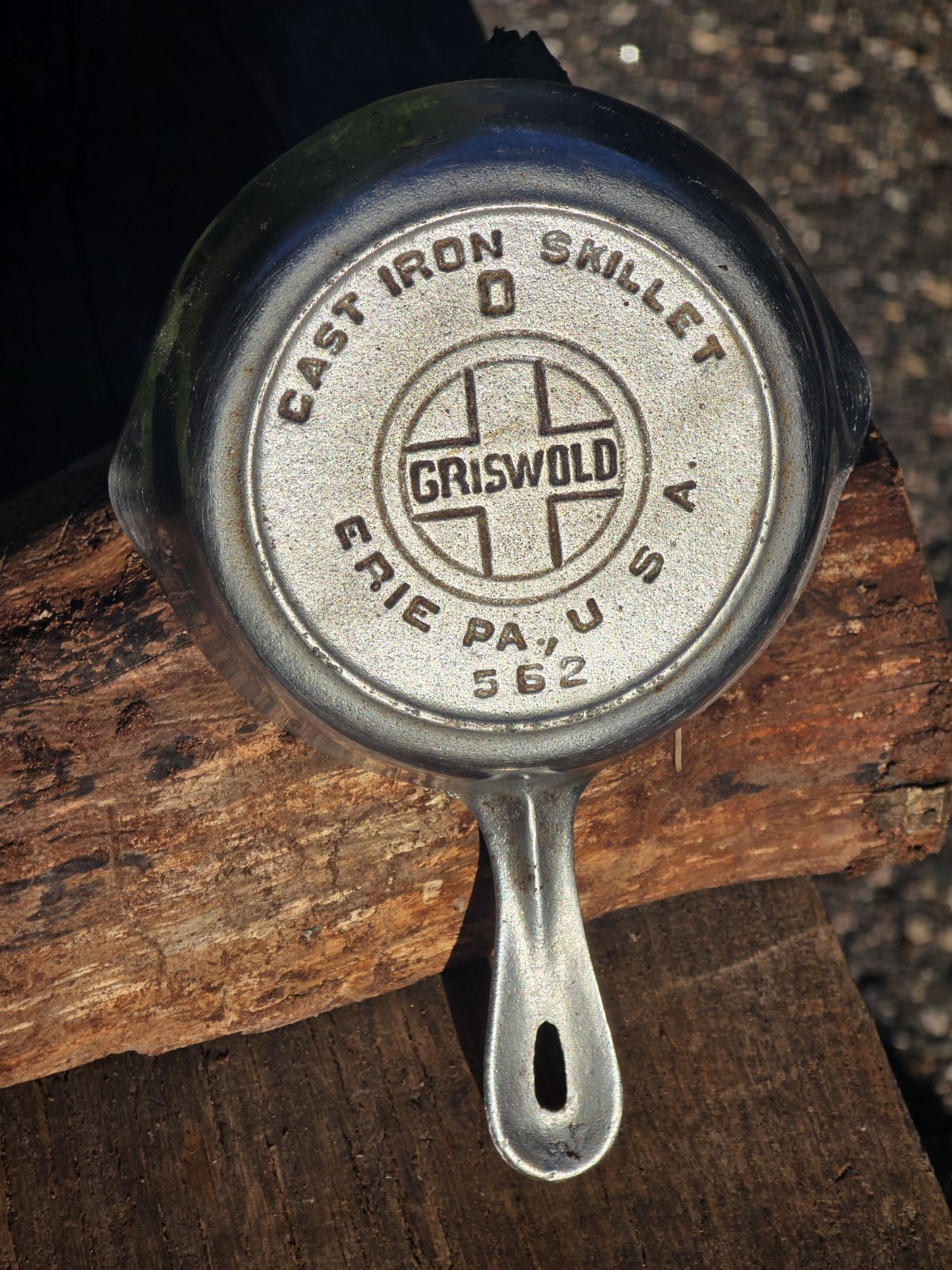 Vintage GRISWOLD #0 Cast Iron Skillet, 562, Erie, PA USA , Nickel Plated 