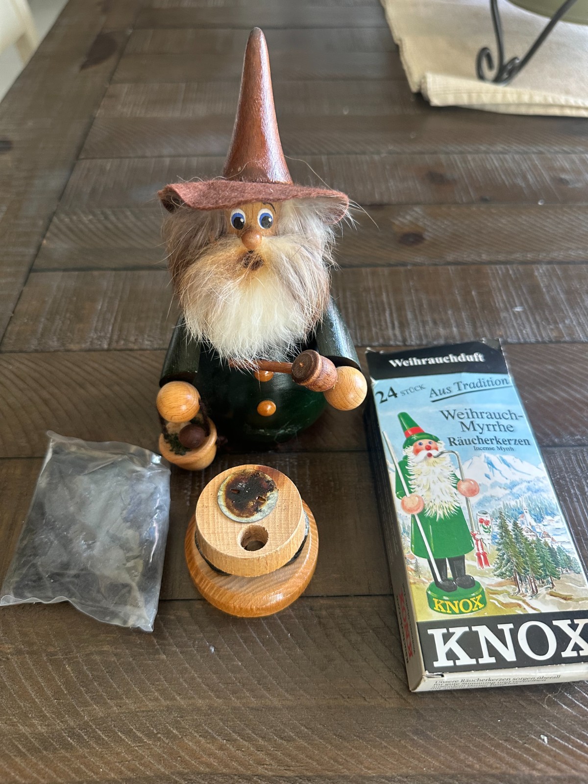 German Incense Burner Alp Mountain Man including Insence