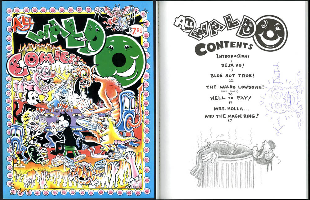 Kim Deitch SIGNED AUTOGRAPHED All Waldo Comics + SKETCH SC 1st Ed UNDERGROUND