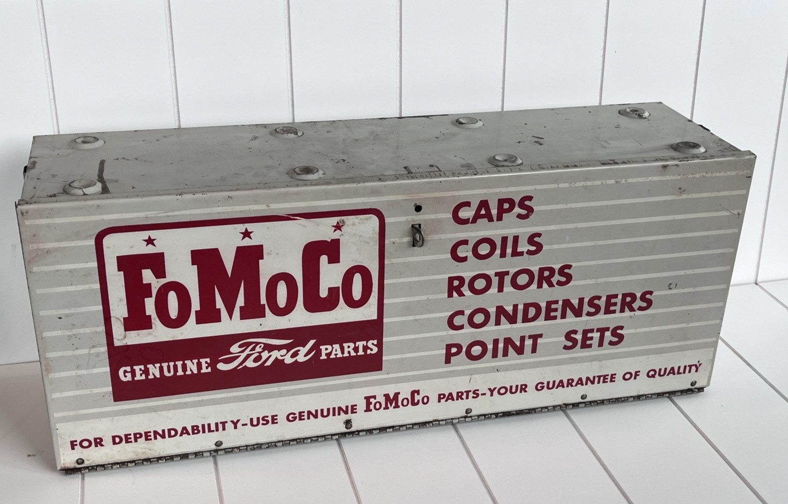 Vintage FoMoCo Genuine Ford Metal Parts Storage Cabinet + Paperwork + EXTRAS Vintage FoMoCo Genuine Ford Metal Parts Storage Cabinet + Paperwork + EXTRAS