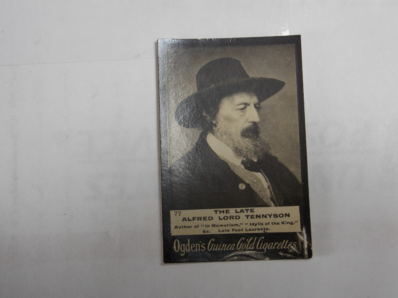 Ogdens Guinea Gold Cigarette Card The Late Alfred Lord Tennyson 77  Early 1900\'s
