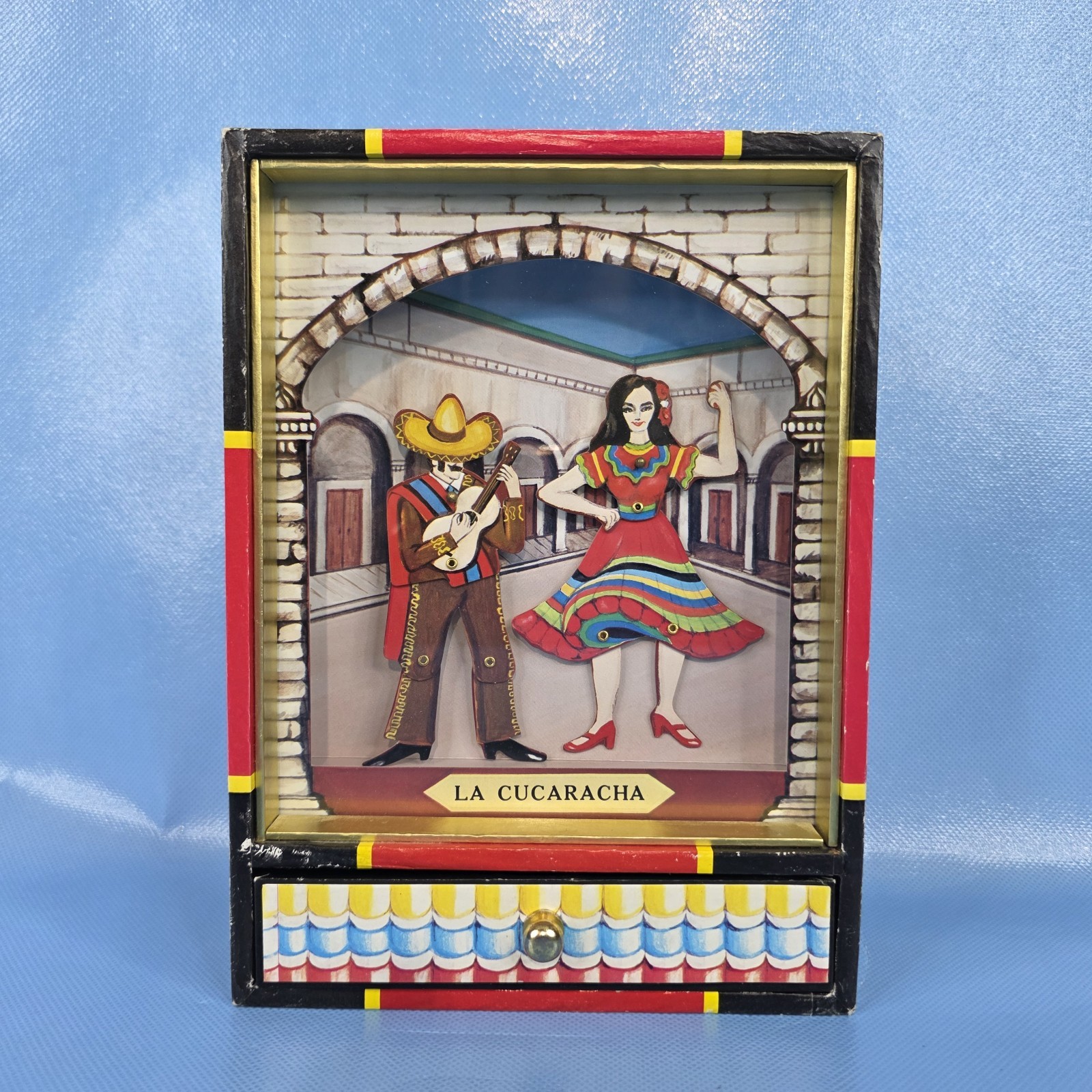 Rare Vintage 1980 Otagiri La Cucaracha Musical Jewelry Box Japan 12/32 - Tested Rare Vintage 1980 Otagiri La Cucaracha Musical Jewelry Box Japan 12/32 - Tested