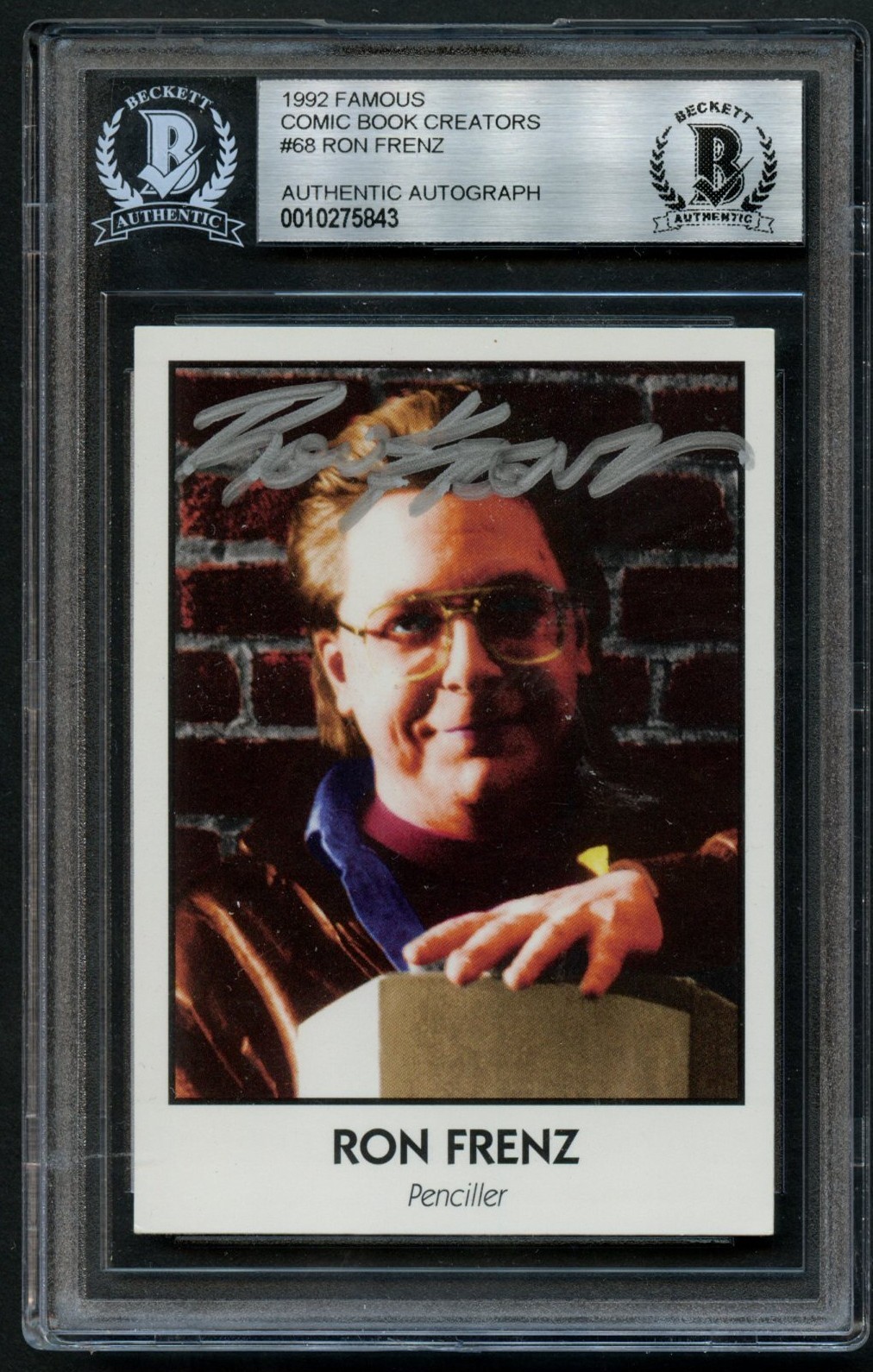 Ron Frenz #68 signed autograph auto 1992 Famous Comic Book Creators Card BAS 