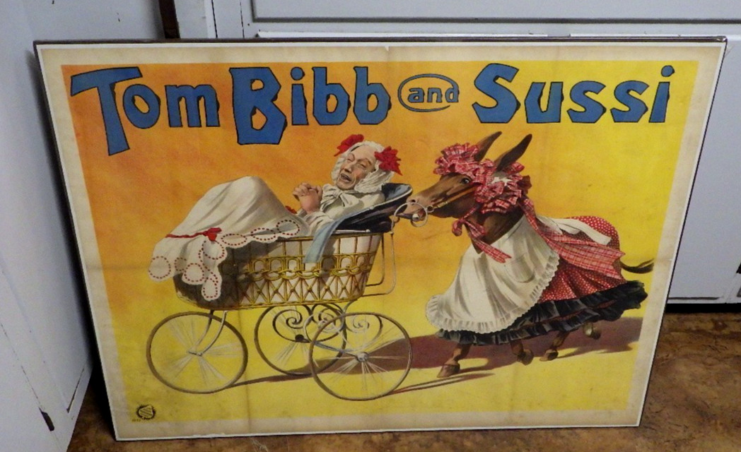 Original Vintage Circus Poster Litho Addolph Friedlander Tom Bibb & Sussi BK