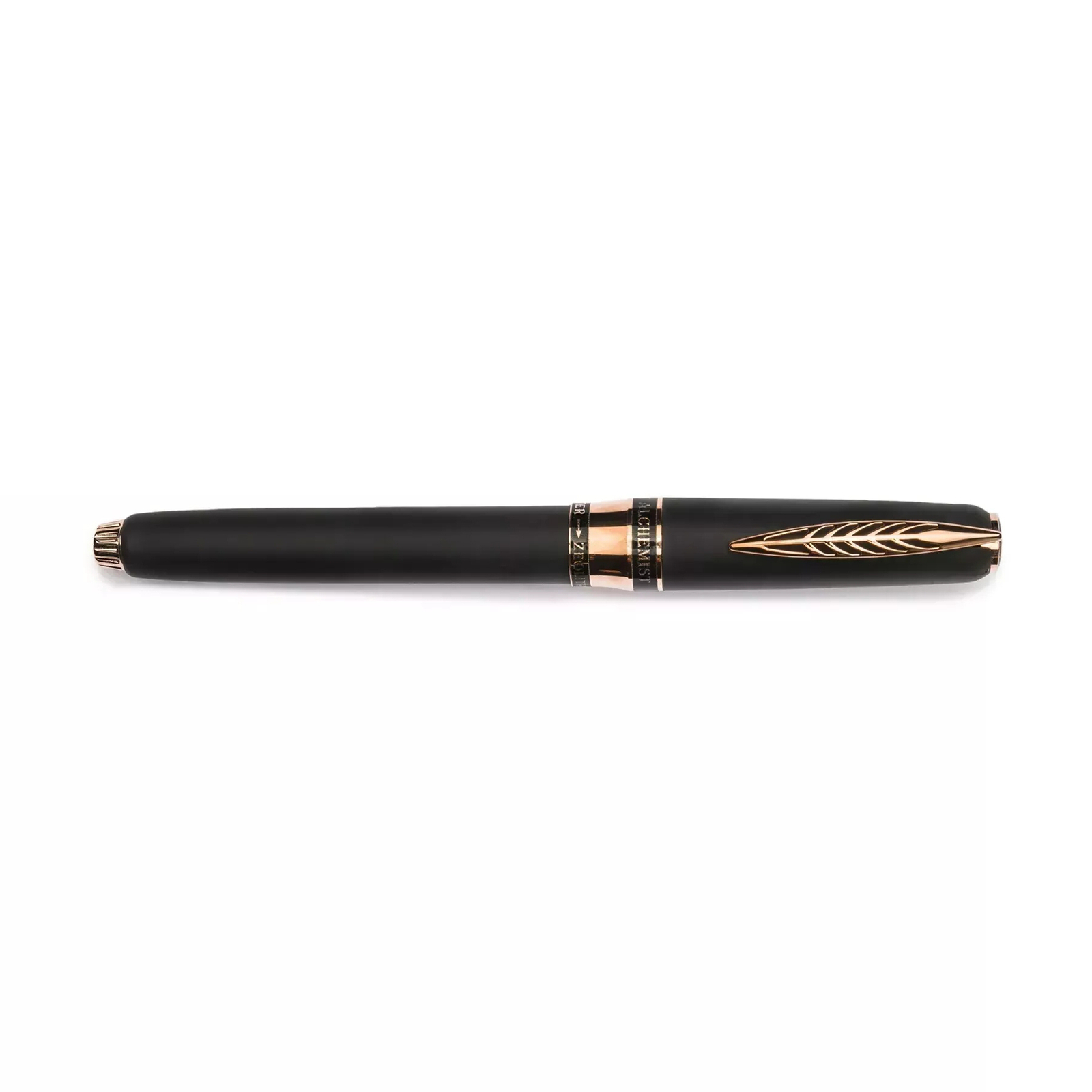 Pineider Alchemist Stant Stromboli Black Rose Gold Fountain Pen - Nib