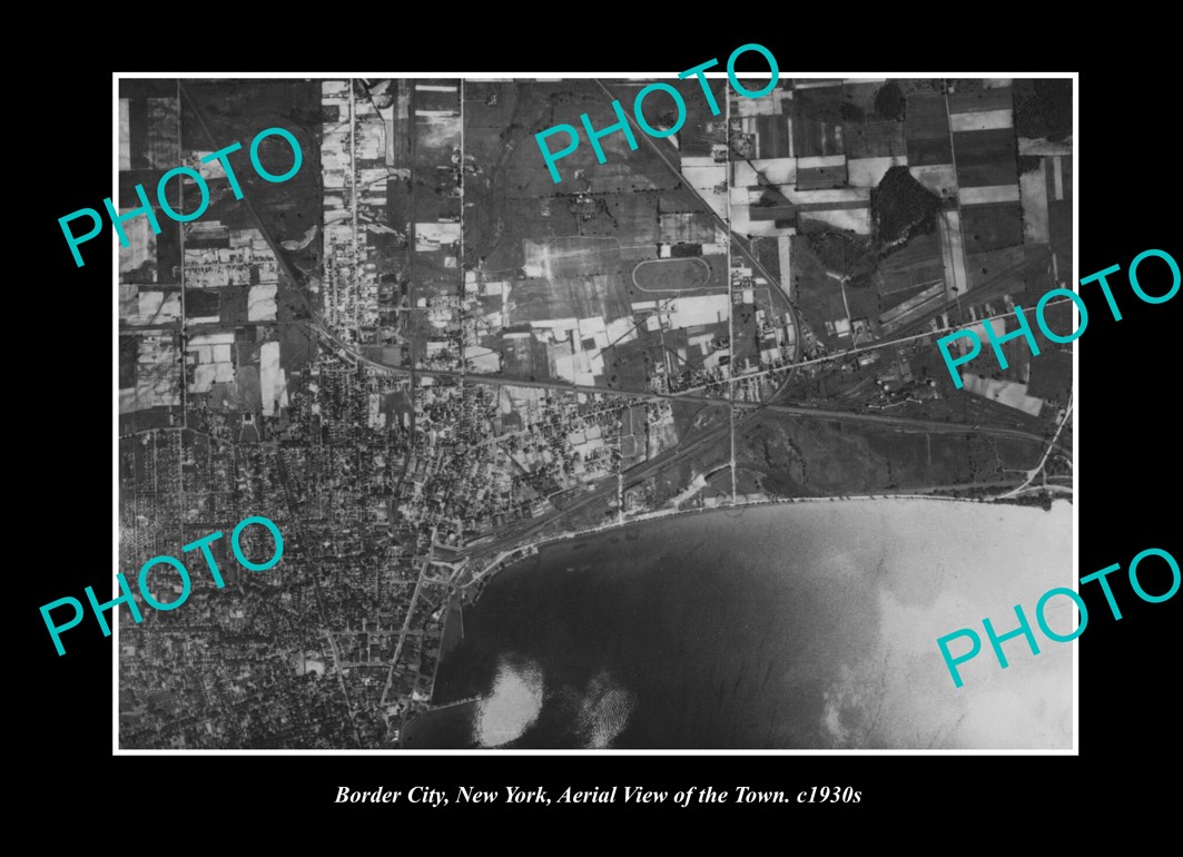 Border City New York Aerial View Of The Town c1930 Old Large Historic Photo Border City New York Aerial View Of The Town c1930 Old Large Historic Photo