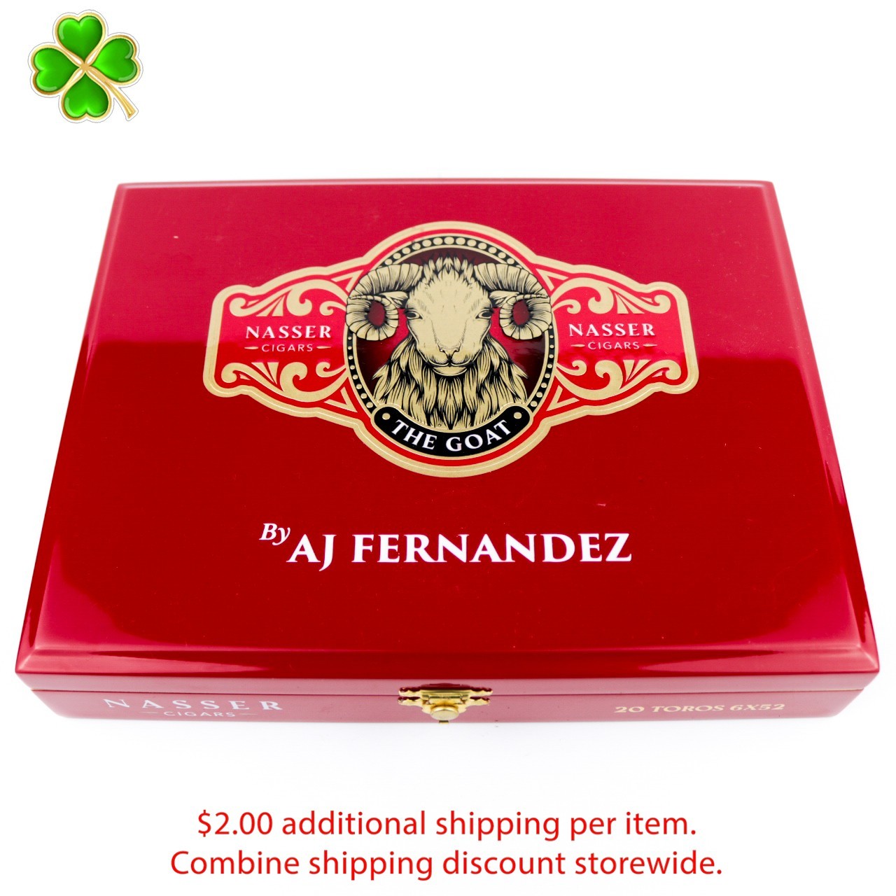 Nasser The Goat AJ Fernandez Toro 6 x 52 Wood Cigar Box 9.25