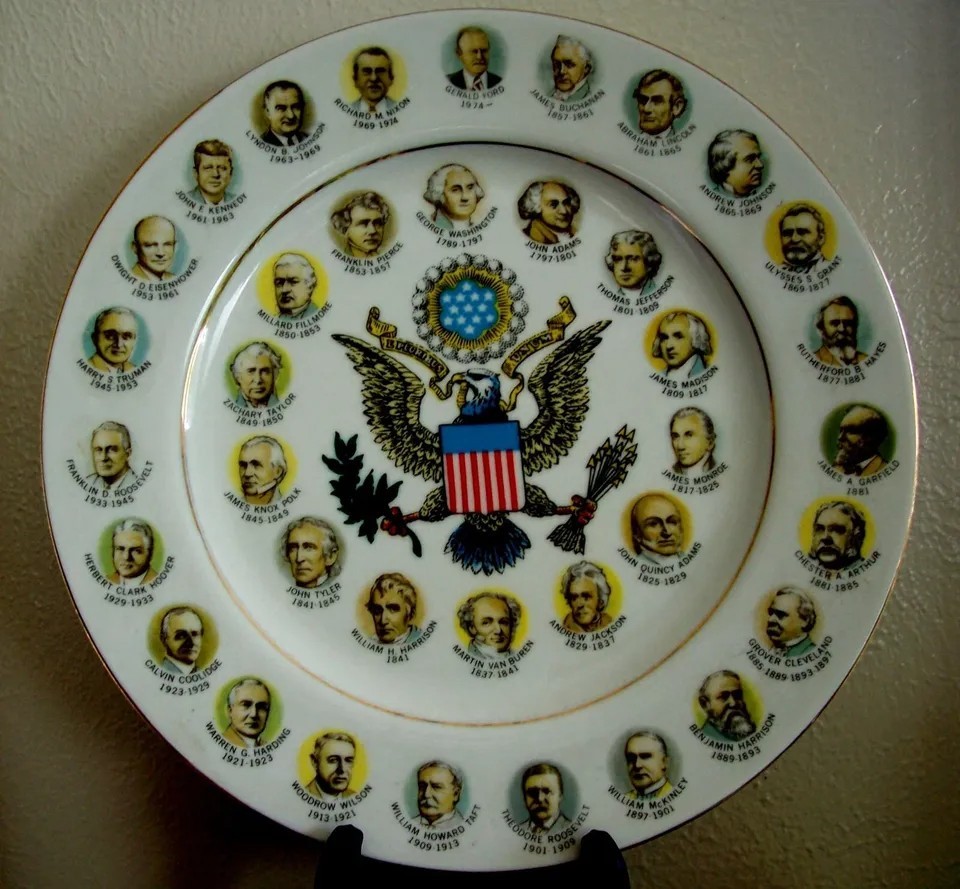 US Presidents Commemorative Plate