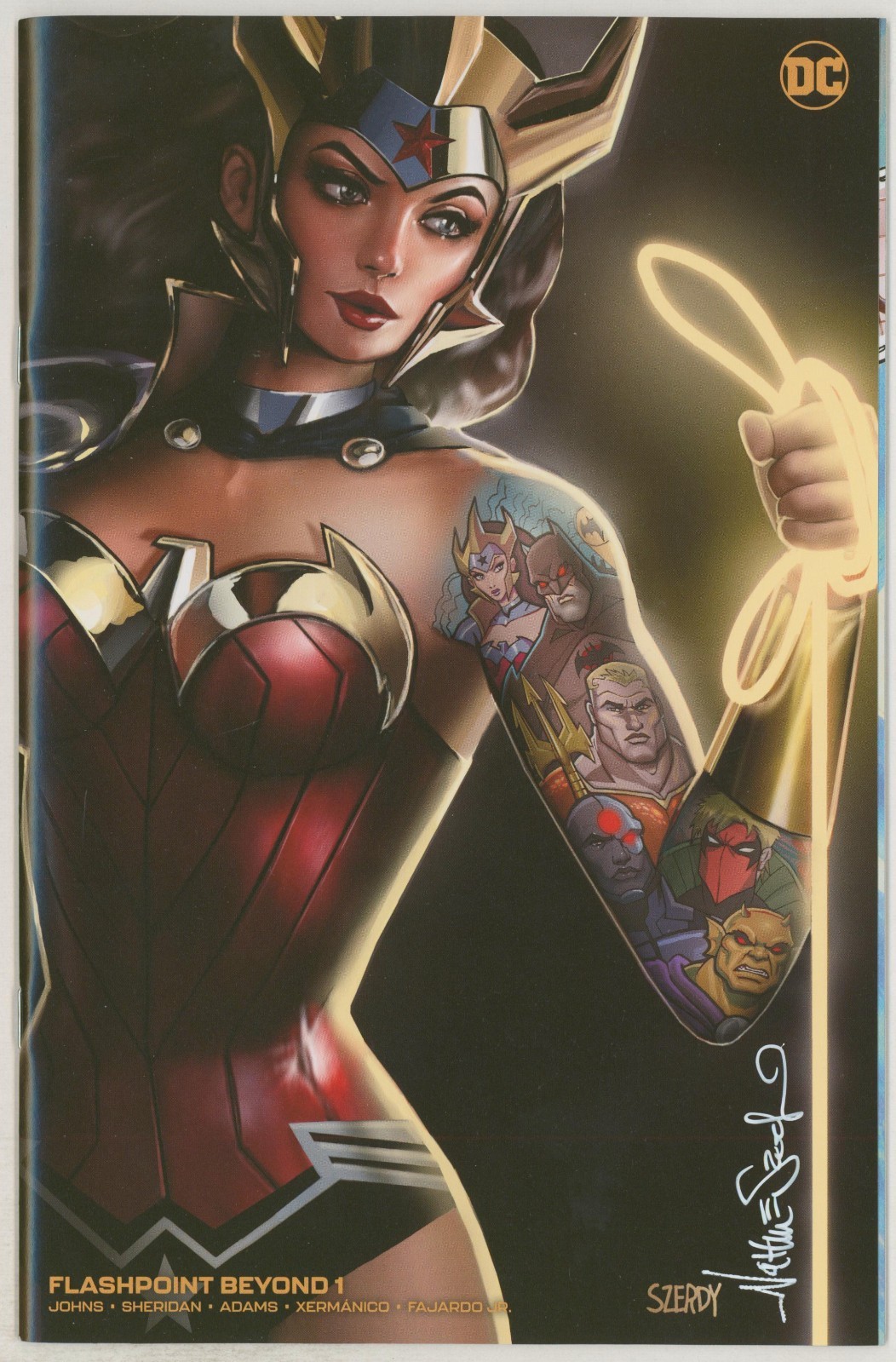 Flashpoint Beyond #1 SIGNED Nathan Szerdy Wonder Woman Minimal Dress Variant