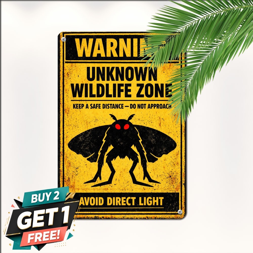 Bigfoot Breeding Area Avoid Eye Contact Funny Warning Metal Sign 8x12