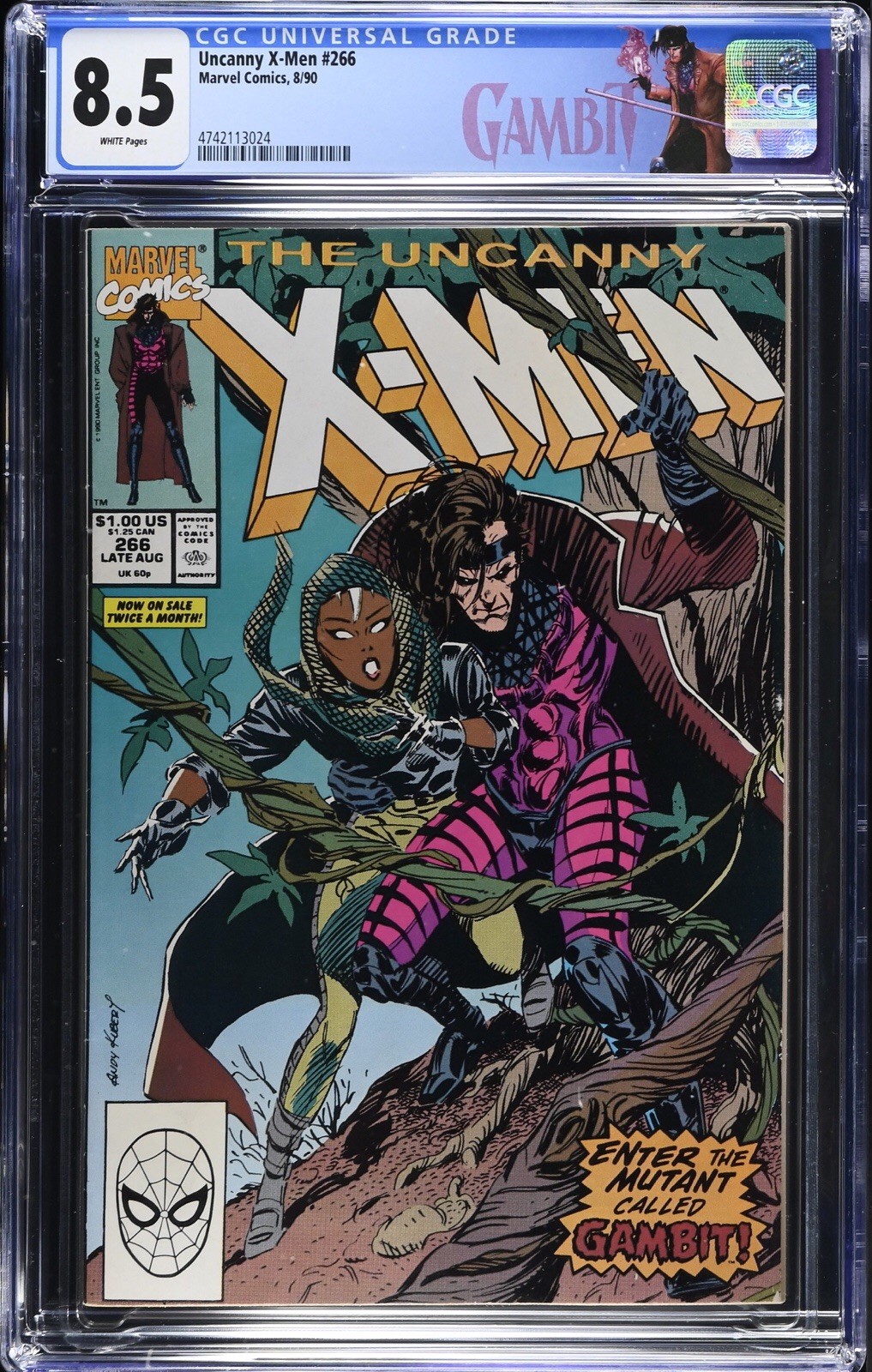 UNCANNY X-MEN #266 (1989) CGC 8.5 VF+❌1st Full Appearance of Gambit UNCANNY X-MEN #266 (1989) CGC 8.5 VF+❌1st Full Appearance of Gambit
