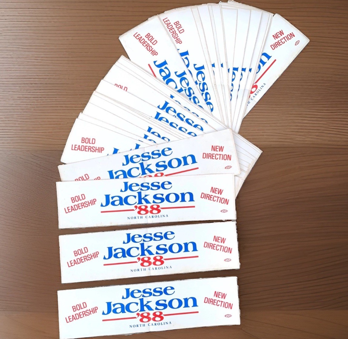 1988 Jesse Jackson President Campaign Political Bumper Stickers North Carolina 2