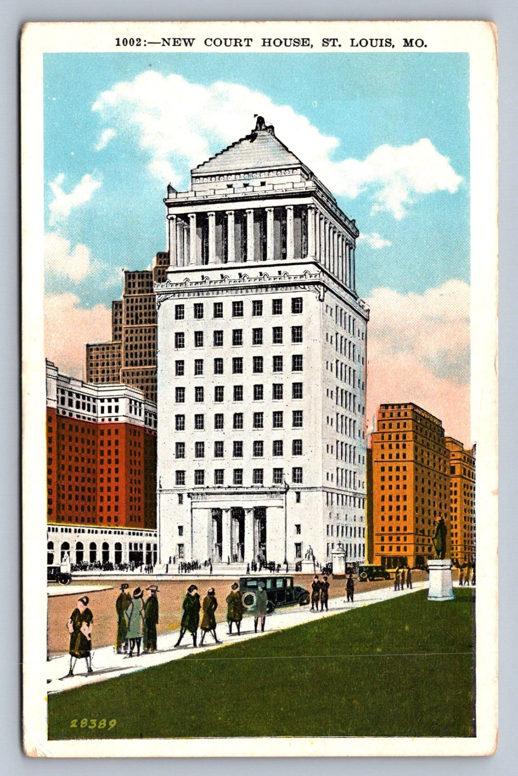 Postcard Missouri St. Louis New Courthouse c. 1920s Unposted  R905