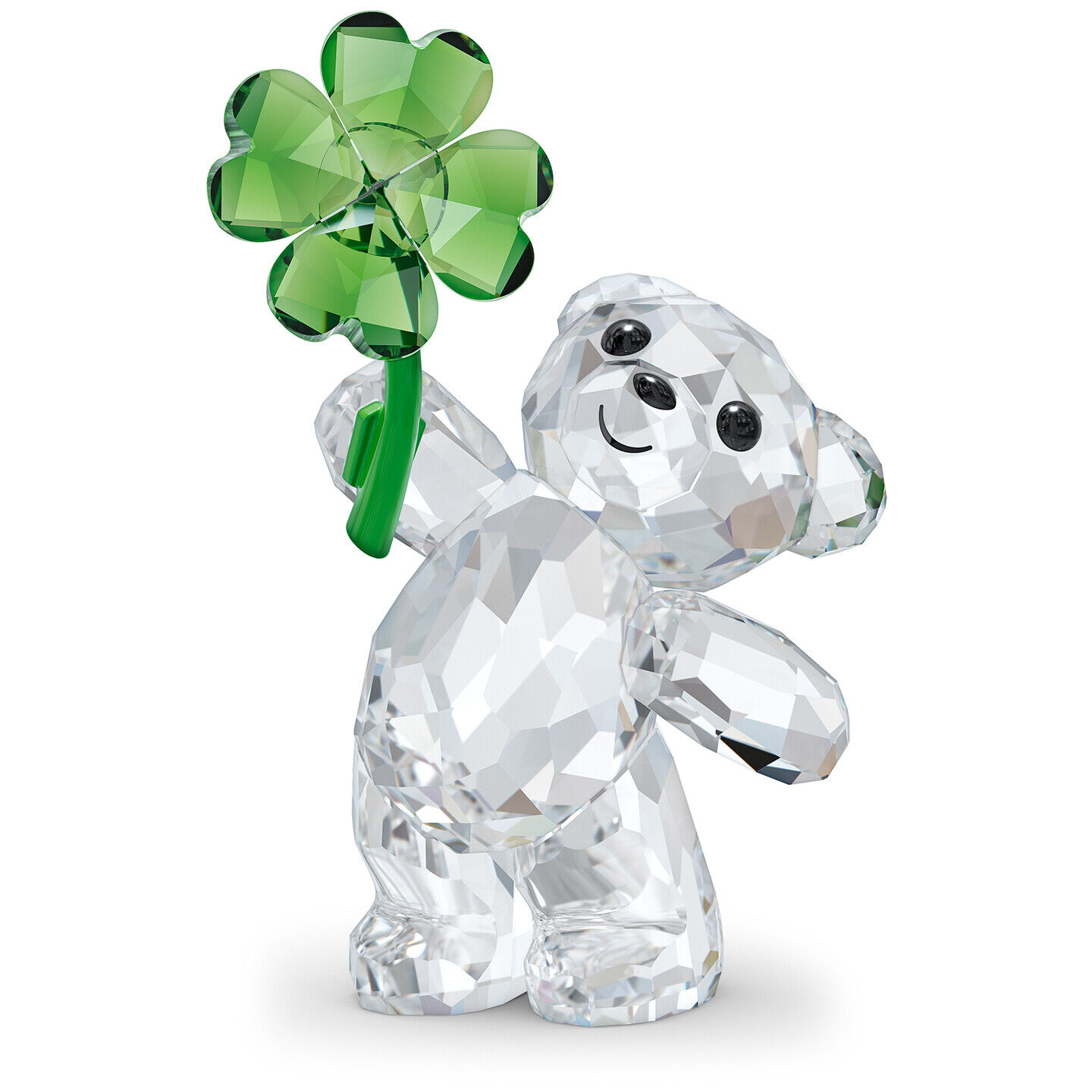 Swarovski Crystal Kris Bear: Lucky Charm Figurine Decoration, Green, 5557537
