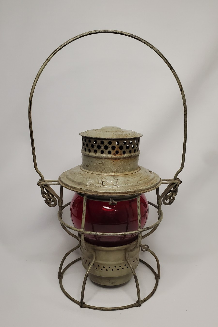Adlake 250 Railroad Lantern ICRR W/ Red Adlake Kero Globe Stamped CB&Q 1925-1927 Adlake 250 Railroad Lantern ICRR W/ Red Adlake Kero Globe Stamped CB&Q 1925-1927