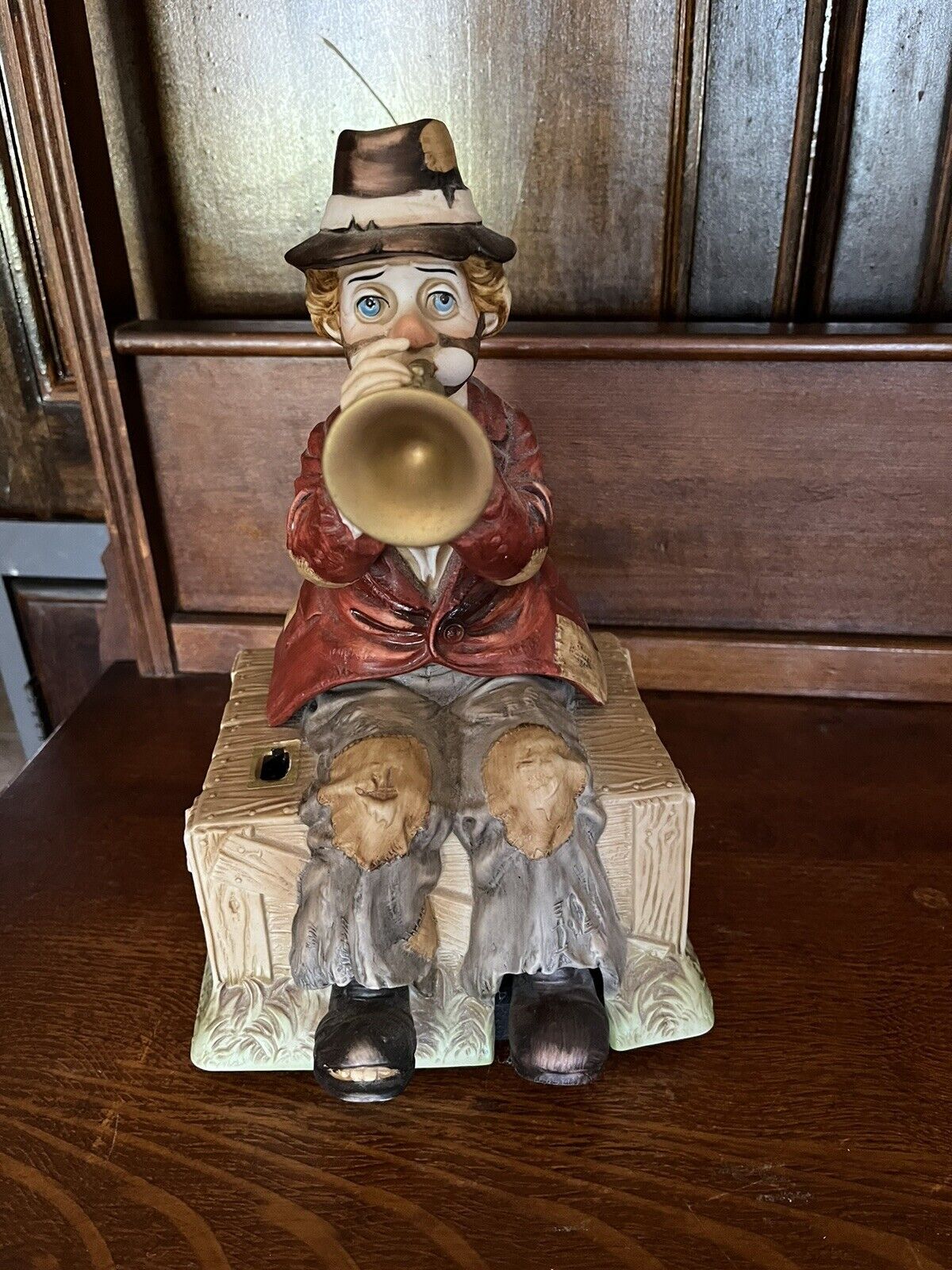 WACO Melody In Motion Willie The Trumpeter Hobo Clown Music Box When The Saints