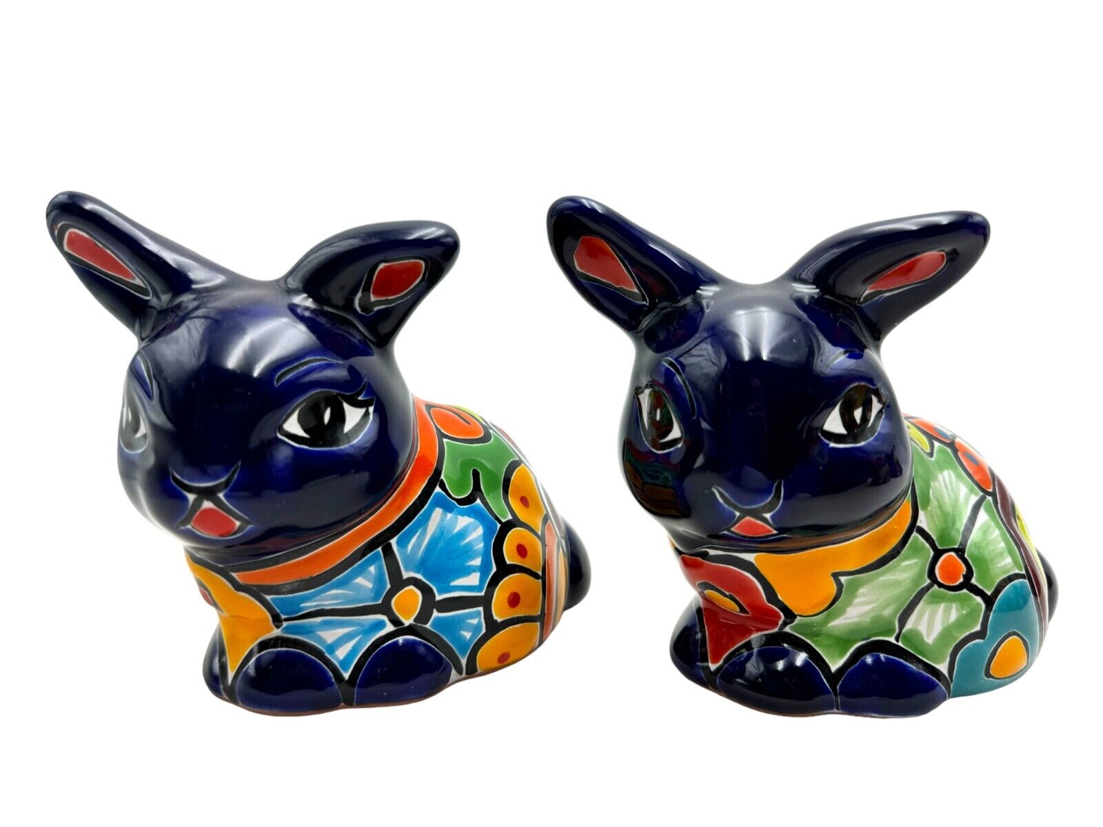 Talavera Bunny Rabbit Animal Mexican Pottery Handmade Hand Painted Home Decor
