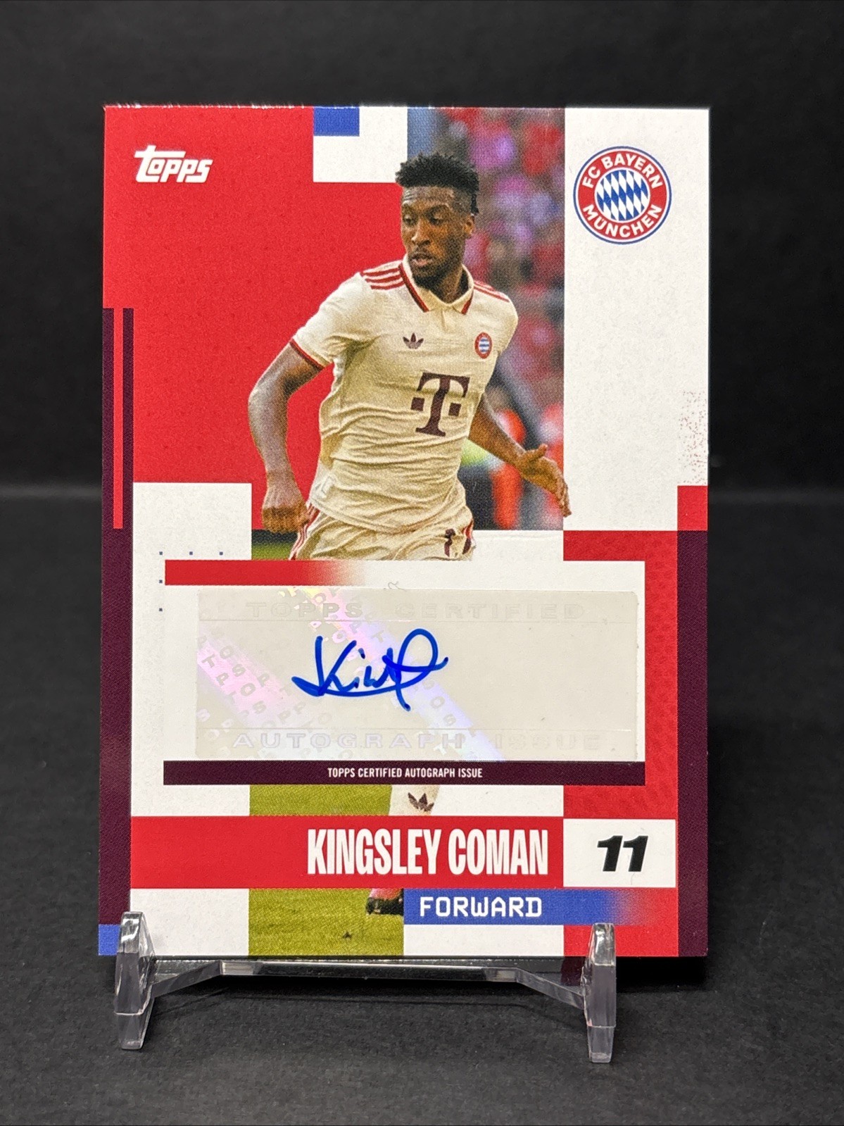 Coman Autograph FC Bayern Munich 2024-25 Topps Team Set Signed Auto Card