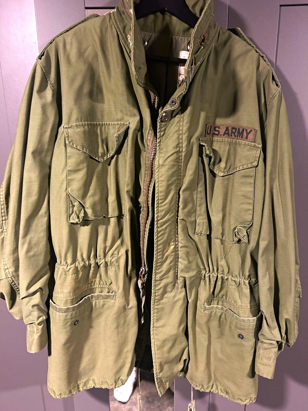Original U.S. Army OD Green Cold Weather Field Jacket w/ Liner