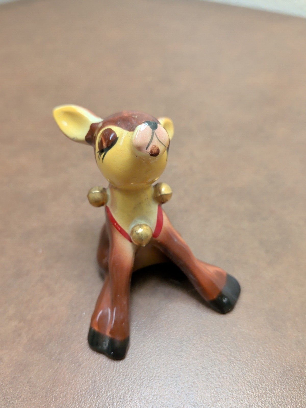 Vintage Deer Kissing Reindeer NAPCO PEPPER SHAKERS JAPAN  **Salt shaker missing 