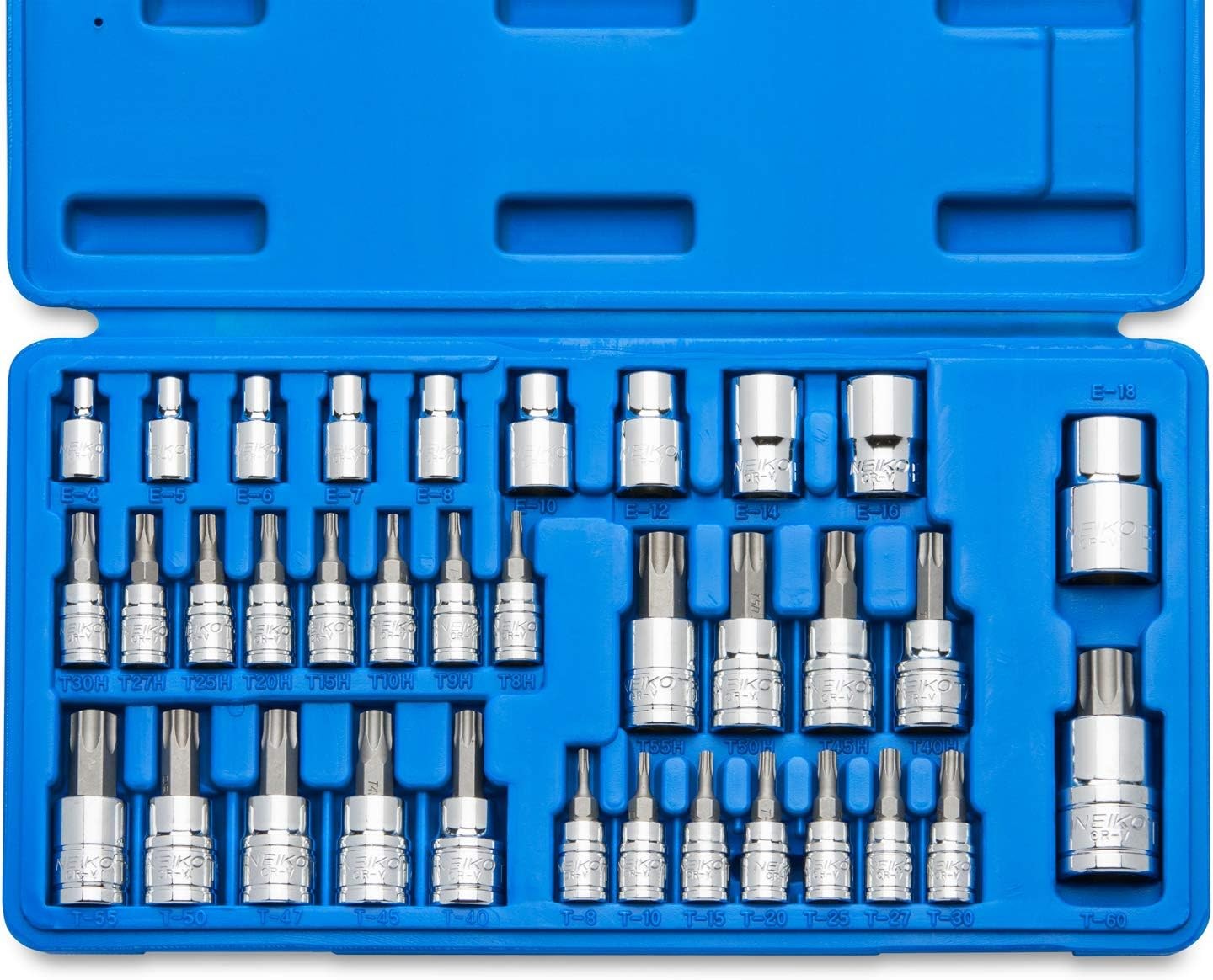 10070A Torx Bit Socket and E-Torx Star Socket Set | 35-Piece Set, S2 and Cr-V 10070A Torx Bit Socket and E-Torx Star Socket Set | 35-Piece Set, S2 and Cr-V