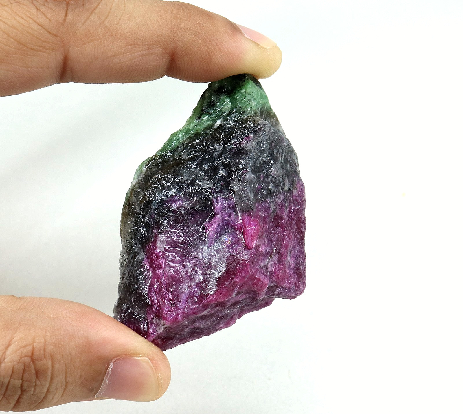 Natural Untreated African Bi colour Ruby Zosite Loose  Gemstone Rough 249 Ct